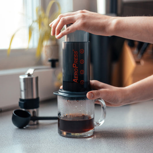 Aeropress Go Travel Coffee Press Kit - 3 in 1 brew method combines French Press