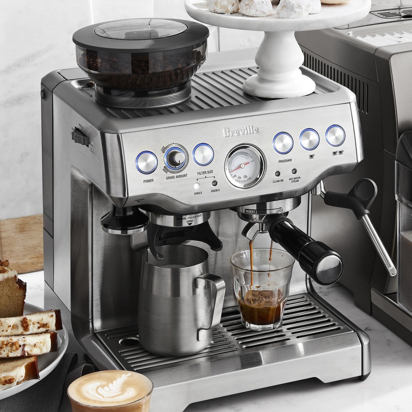 Breville Barista Express Espresso Machine, Stainless Steel BES870XL