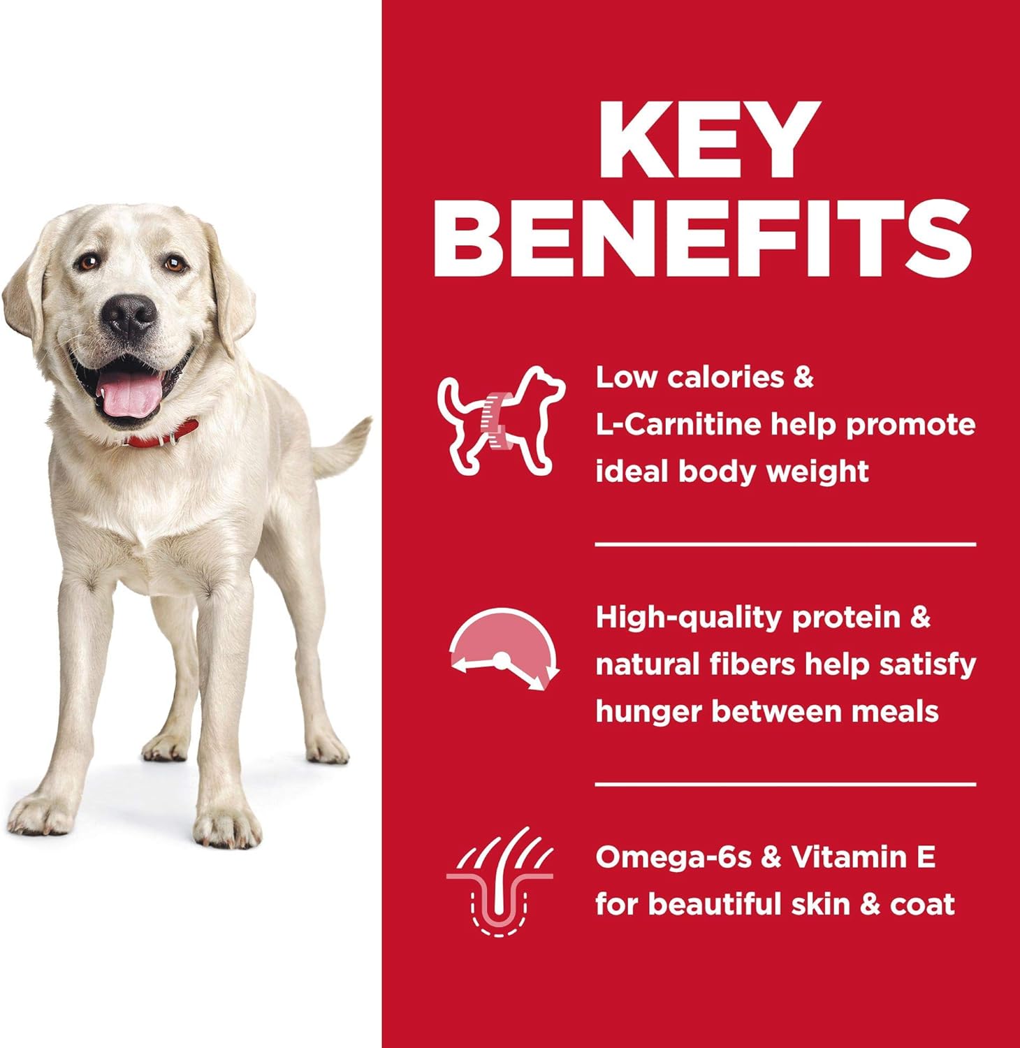 Hill's Science Diet Dry Dog Food, Adult, Large Breed, Light, Chicken Meal & Barley Recipe For Healthy Weight -  Dry Dog Food Hill's Science