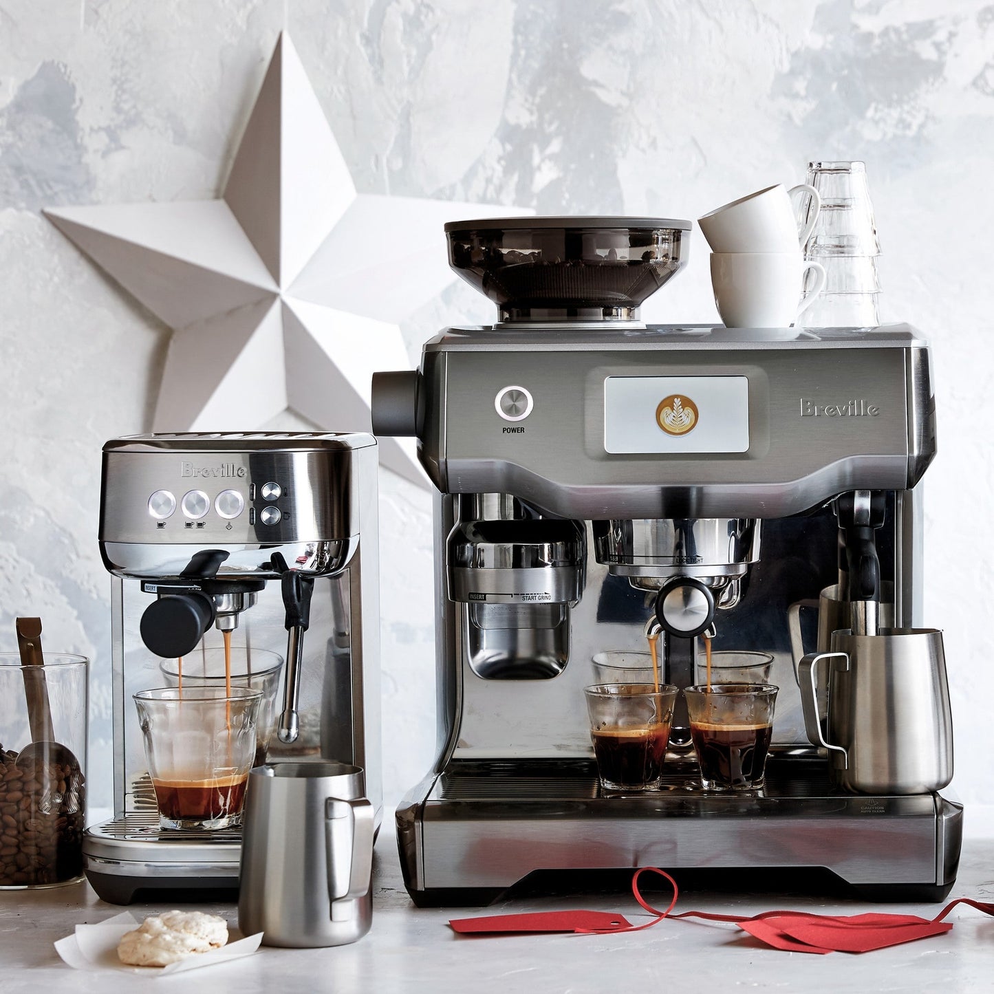 Breville Bambino Plus Espresso Machine,64 Fluid Ounces, Brushed Stainless Steel, BES500BSS