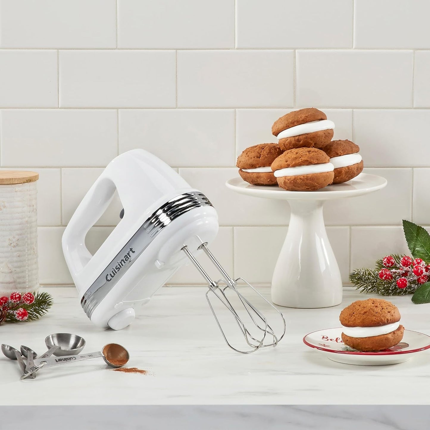 Cuisinart HM-90BCS Power Advantage Plus 9-Speed Handheld Mixer with Storage Case, Brushed Chrome