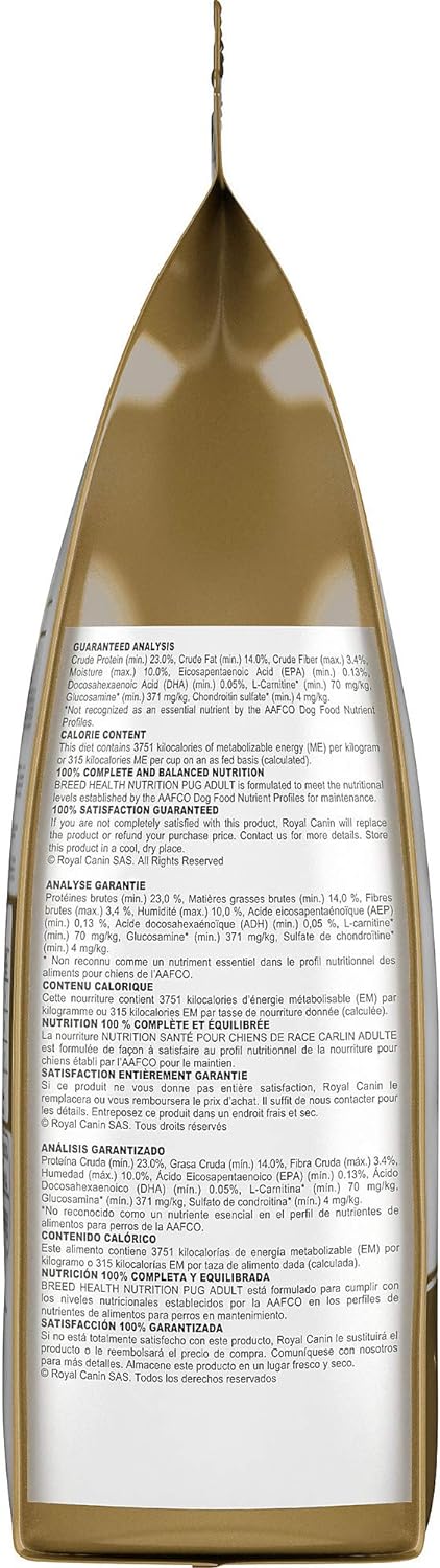 Royal Canin Pug Adult Breed Specific Dry Dog Food, 10 LB -  Dry Dog Food Royal Canin
