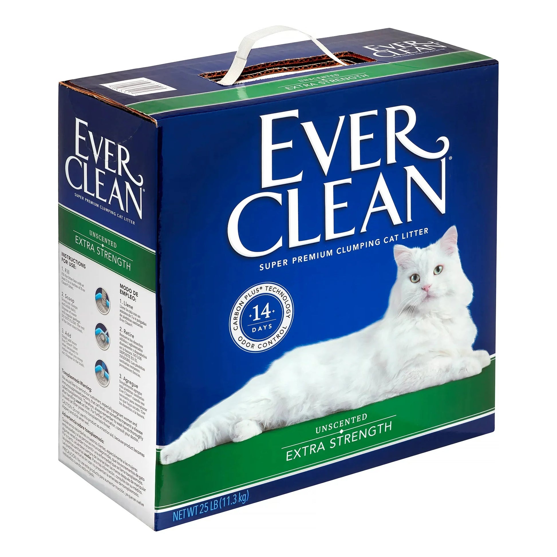 Ever Clean Extra Strength Unscented Clumping Clay Cat Litter, 25/42 LB -  Clumping Cat Litter Ever Clean