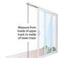 PetSafe 1-Piece Sliding White Glass Pet Door for Dogs & Cats, 96" Adjustable Height