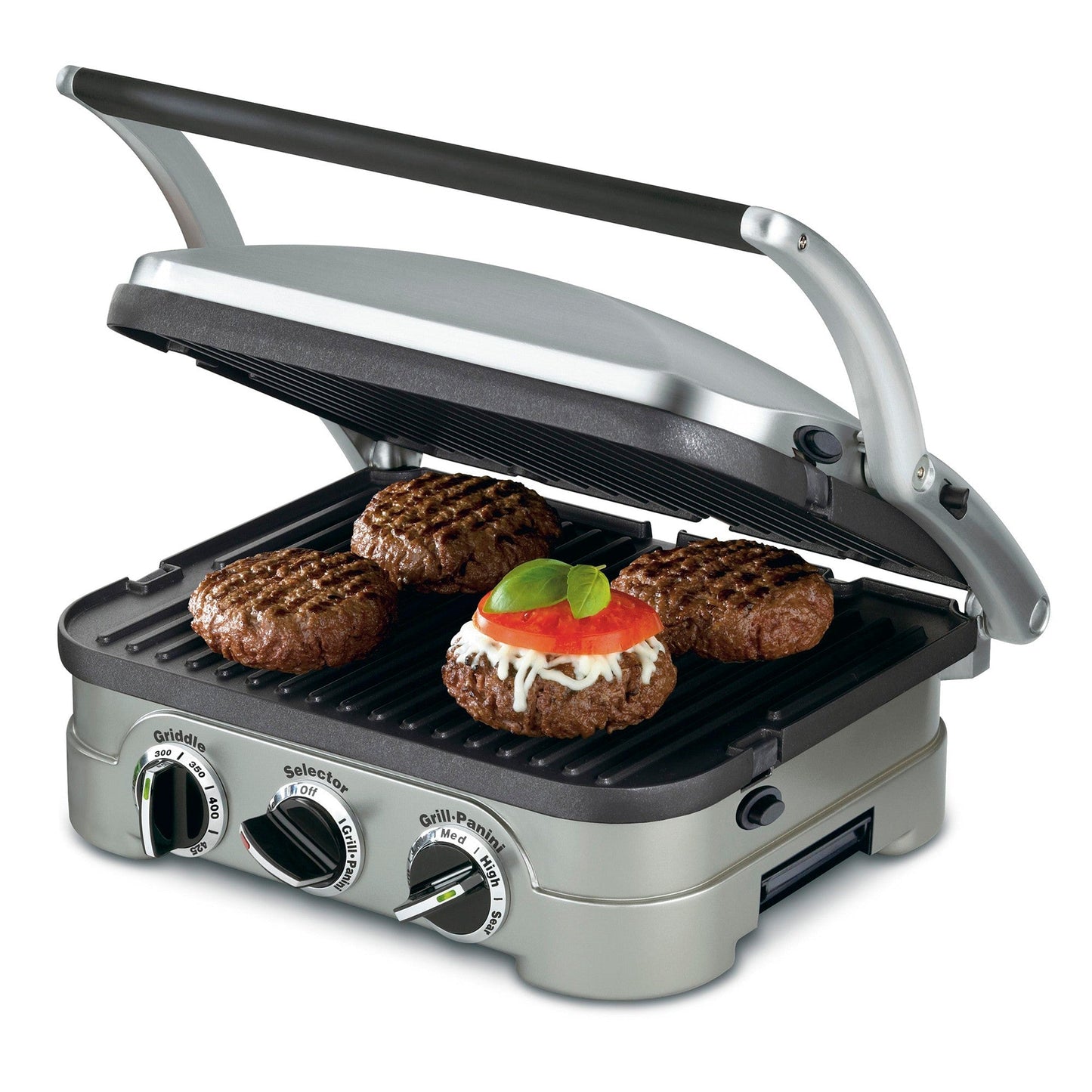 Cuisinart Panini Press, Stainless Steel Griddler Sandwich Maker 5-IN-1