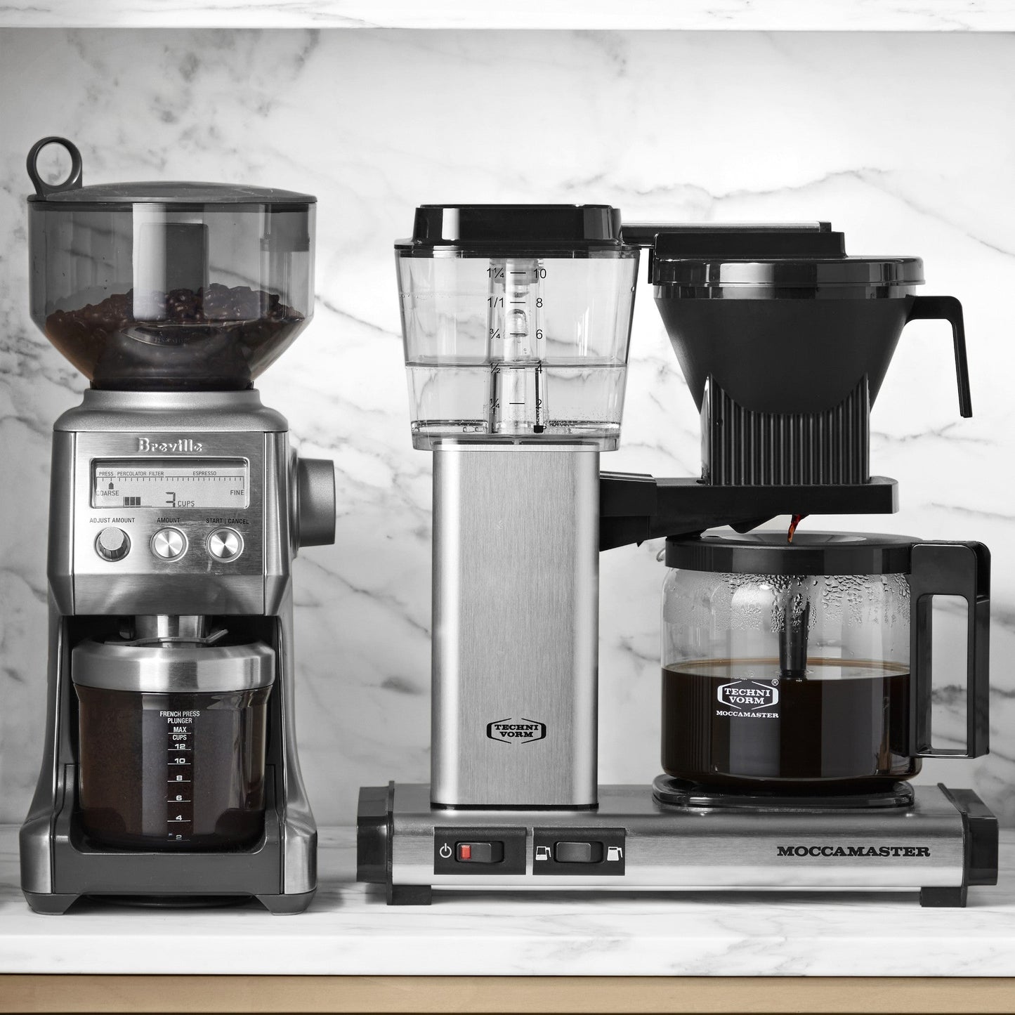 Breville Smart Grinder Pro Coffee Bean Grinder, Stainless Steel BCG820BSS