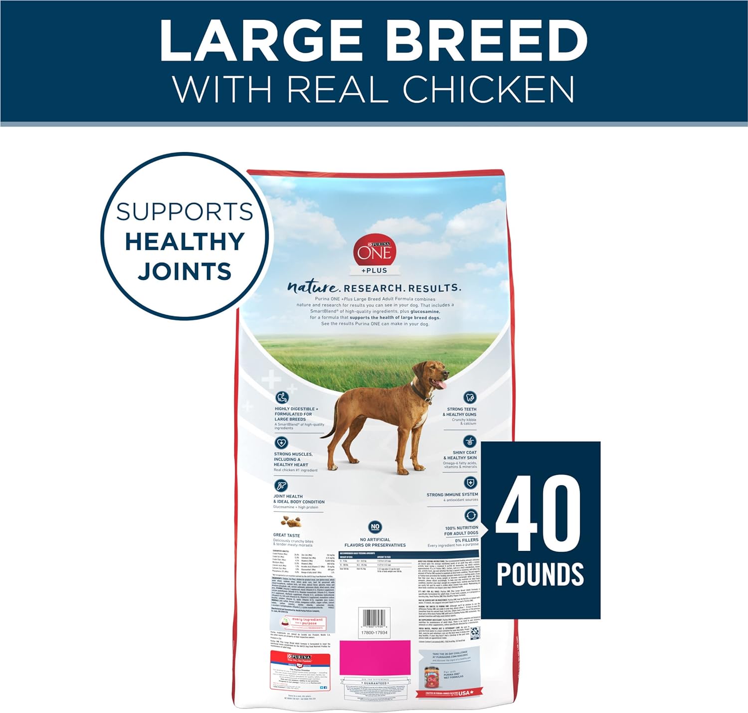 PURINA ONE Plus Large Breed Adult Dry Dog Food Formula Saving UpTo 50% -  Dry Dog Food Purina ONE