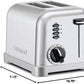Cuisinart CPT-160 Metal Classic 2-Slice Toaster, Brushed Stainless