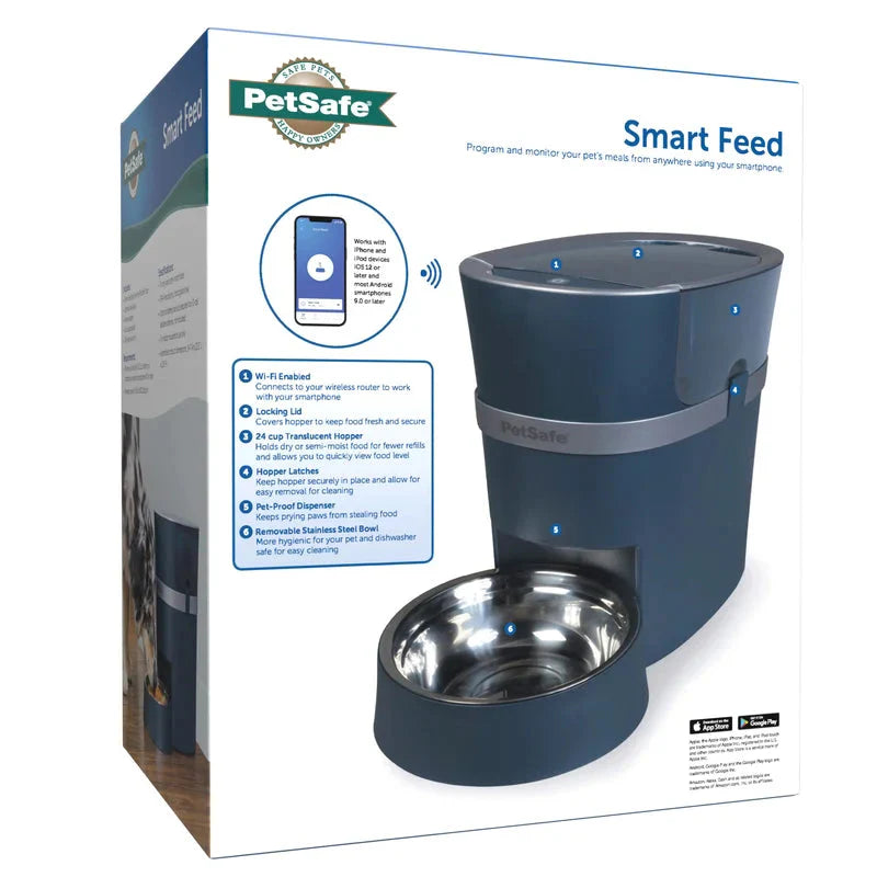 PetSafe Smart Feed, Electronic Pet Feeder for Cats & Dogs, 6L/24 Cup Capacity -  Automatic Feeder PetSafe