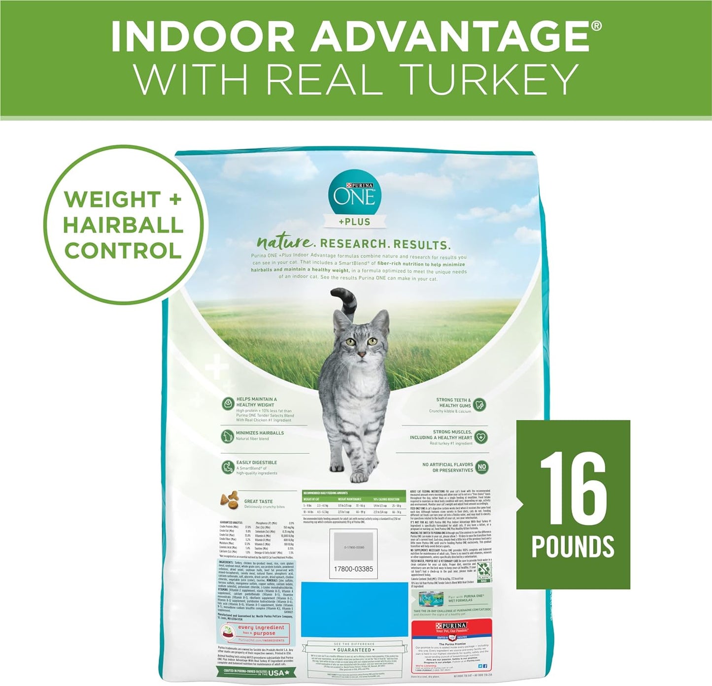 PURINA ONE Natural Low Fat Weight Control Indoor Dry Cat Food +Plus Indoor Advantage -  Dry Cat Food Purina ONE
