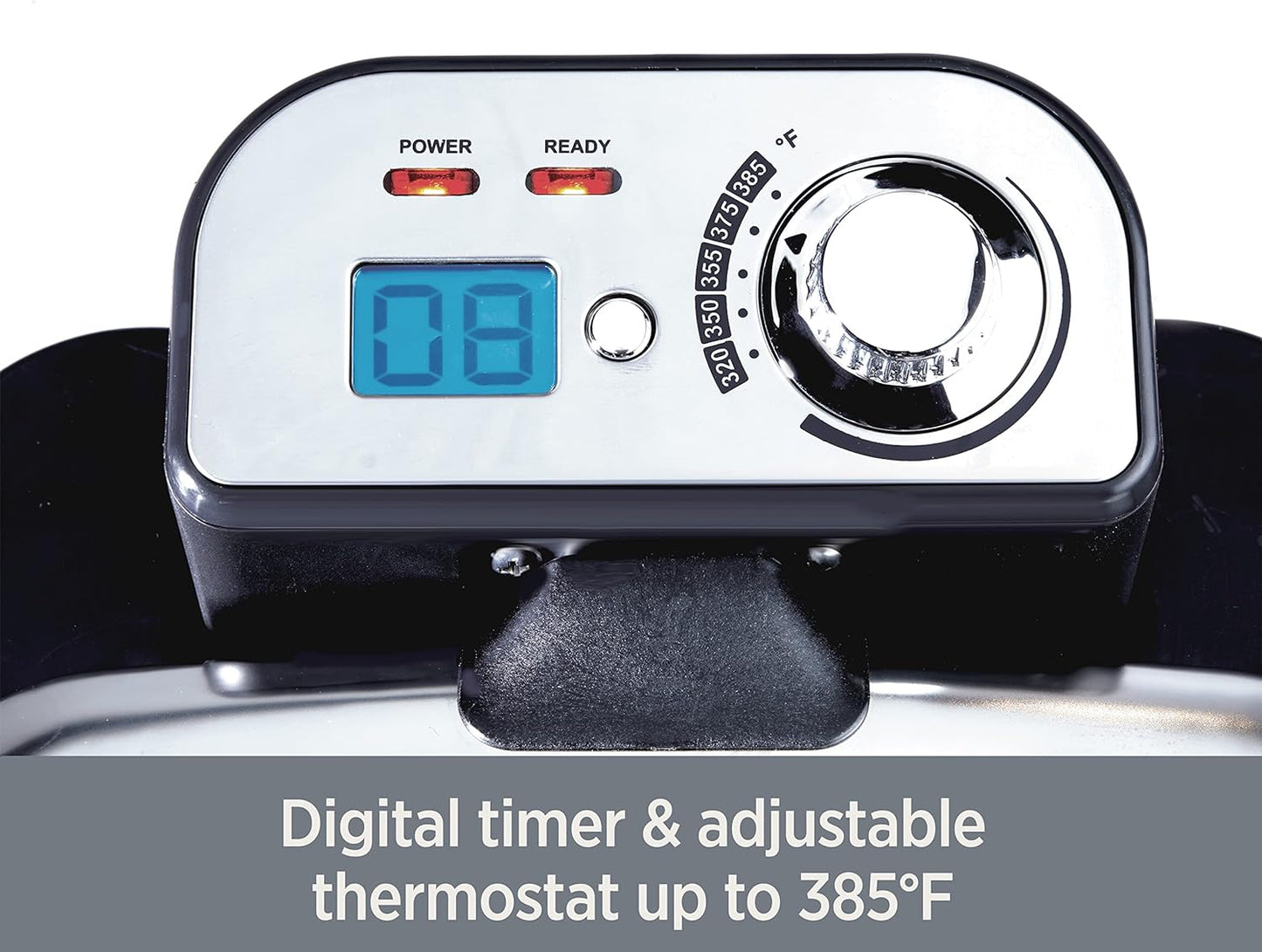 All-Clad 3.5L 1700W Electric Deep Fryer with Basket, Digital Controls - Stainless Steel