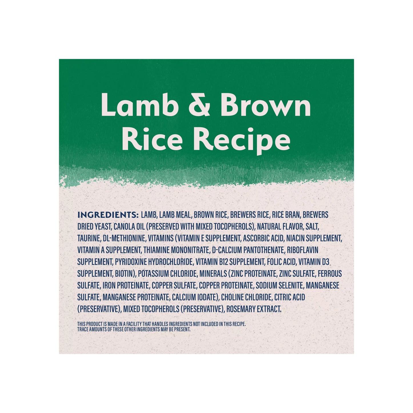 Natural Balance Limited Ingredient Diets Adult Dry Dog Food - Lamb & Brown Rice