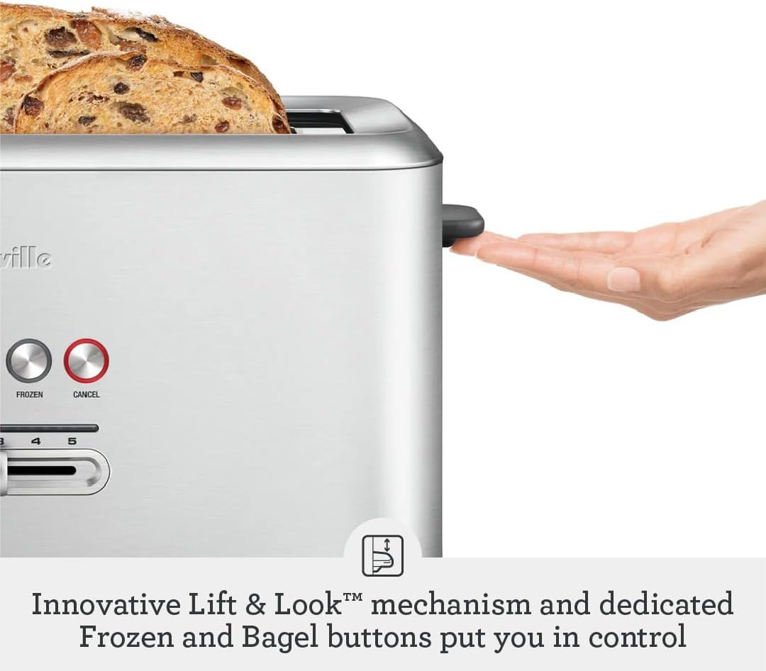 Breville Bit More 4-Slice Toaster, Brushed Stainless Steel, BTA730XL