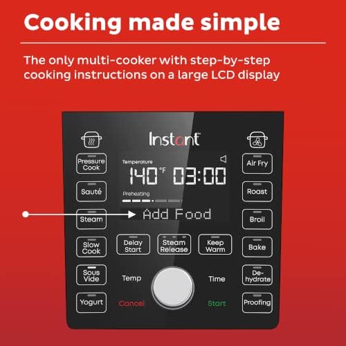 Instant Pot Duo Crisp Ultimate Lid, 6.5 Qt Air Fryer & Pressure Cooker Combo