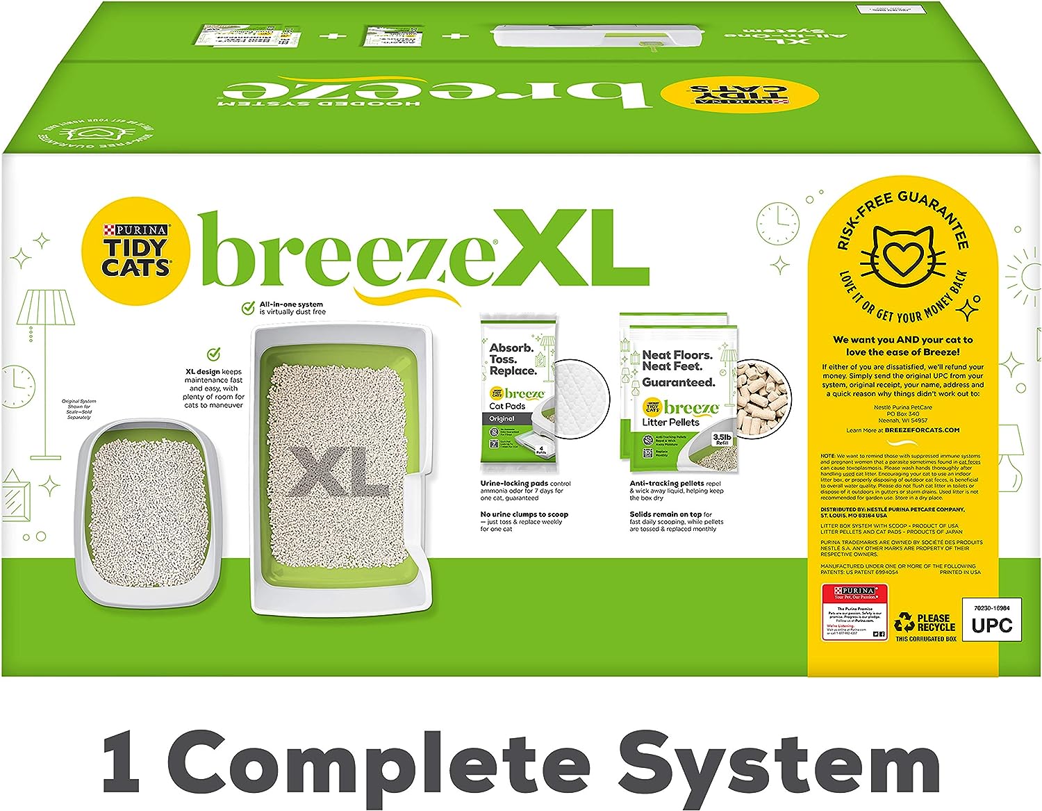 Purina Tidy Cats BREEZE XL Litter Box System Starter Kit With Pellets & Pads -  Litter Box Purina Tidy Cats