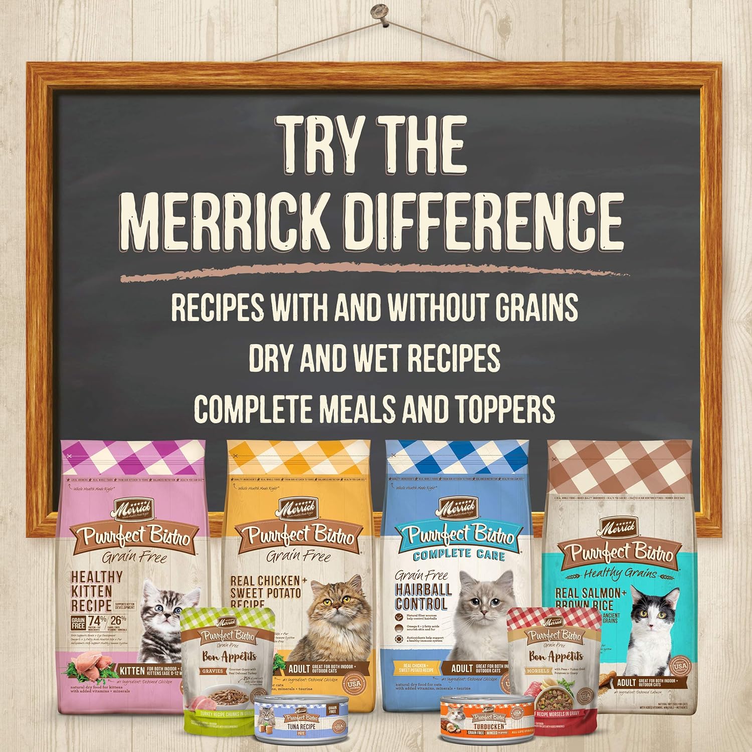 Merrick Purrfect Bistro Grain Free Real Chicken and Sweet Potato Adult Dry Cat Food -  Dry Cat Food Merrick