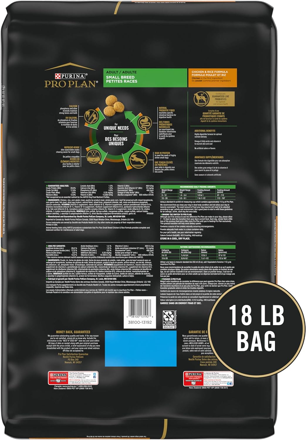 Purina Pro Plan High Protein Small Breed Dry Dog Food, Chicken & Rice Formula -  Dry Dog Food Purina Pro Plan