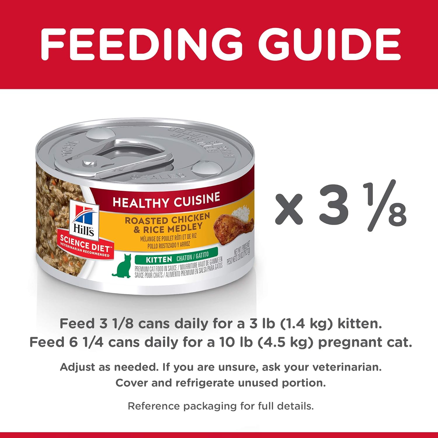 Hill's Science Diet Canned Wet Cat Food, Kitten, Healthy Cuisine, Roasted Chicken & Rice -  Wet Cat Food Hill's Science