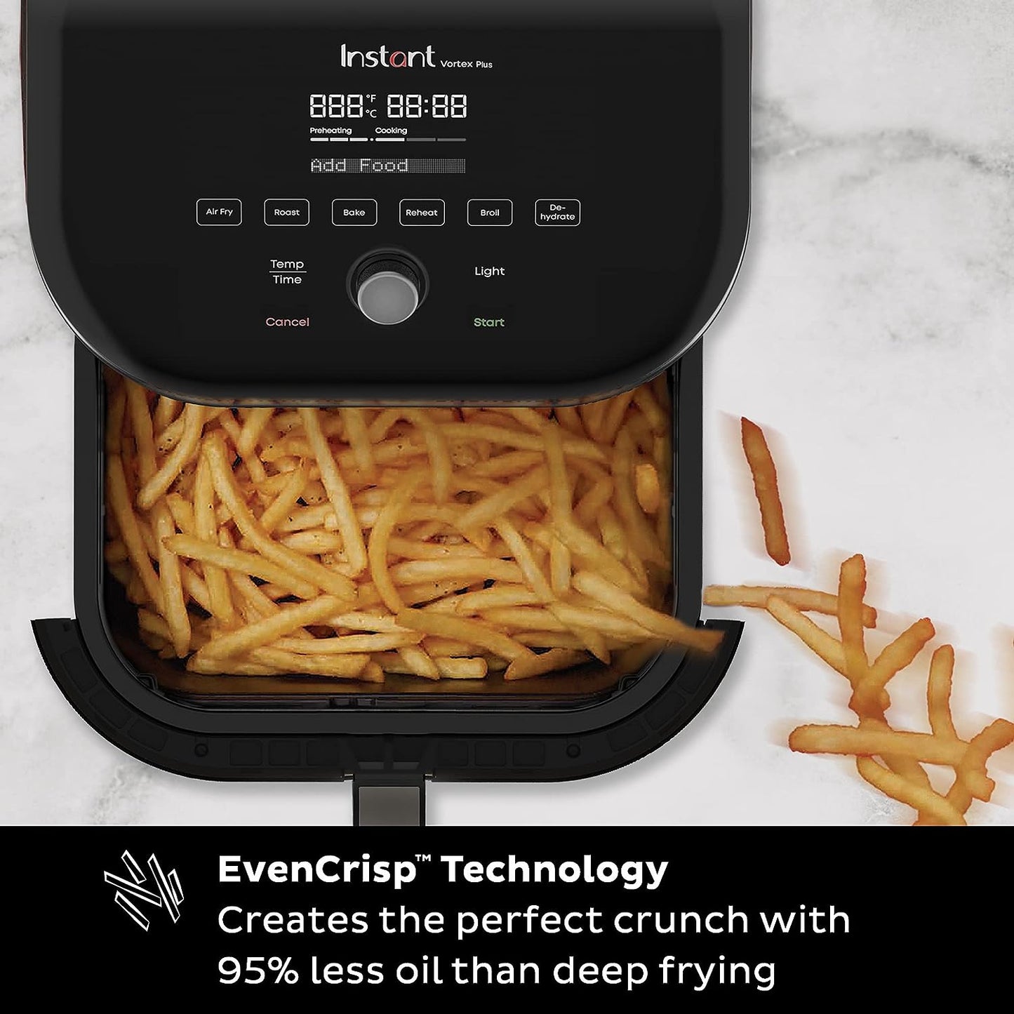 Instant Vortex Plus 6QT Air Fryer ClearCook + OdorErase 6-in-1 Functions