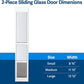 PetSafe 2-Piece Fits Sliding Glass Pet Door 76" - 81" Cat and Dog Door