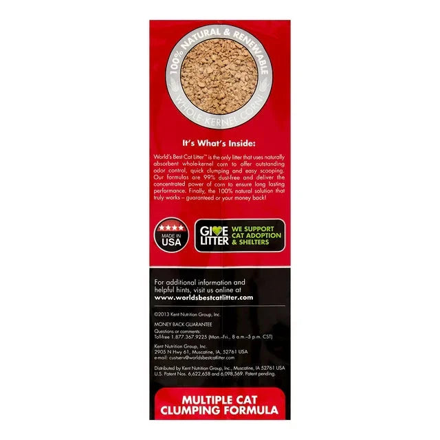 World's Best Cat Litter Multiple Cat Unscented Natural Cat Litter, 28 lbs -  Cat Litter World's Best Cat Litter