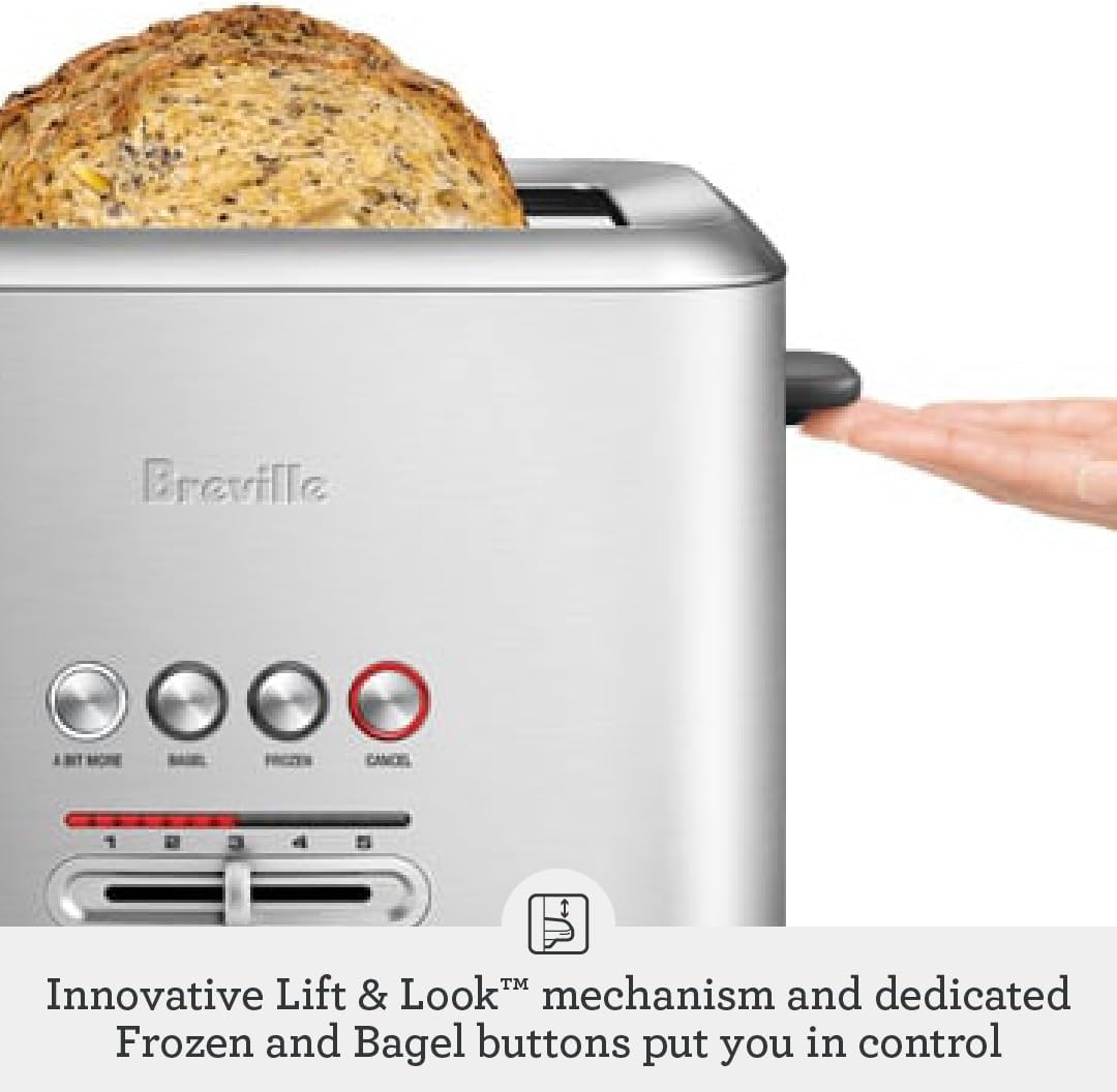 Breville BTA720XL Bit More 2-Slice Toaster, Brushed Stainless Steel