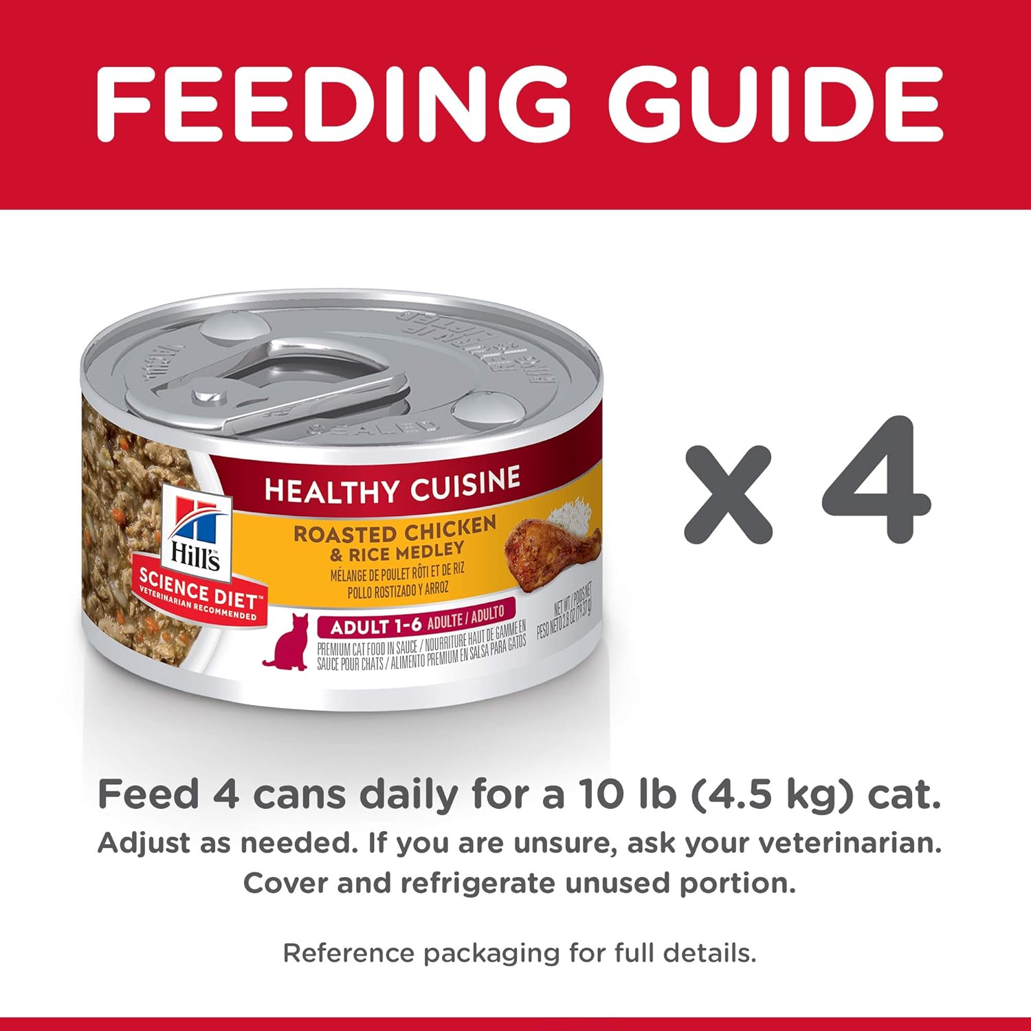 Hill's Science Diet Canned Wet Cat Food Healthy Cuisine Adult Roasted Chicken & Rice for Healthy Weight & Weight Management -  Wet Cat Food Hill's Science