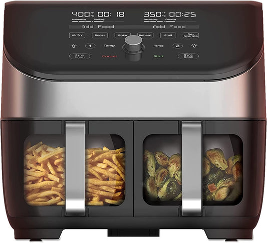Instant Vortex Plus XL Dual ClearCook Air Fryer, Clear Windows, 8-Qt