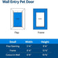 PetSafe Wall Entry Plastic Pet Door - Telescoping Frame Cat & Dog Door