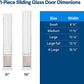 PetSafe 1-Piece Sliding White Glass Pet Door for Dogs & Cats, 96" Adjustable Height