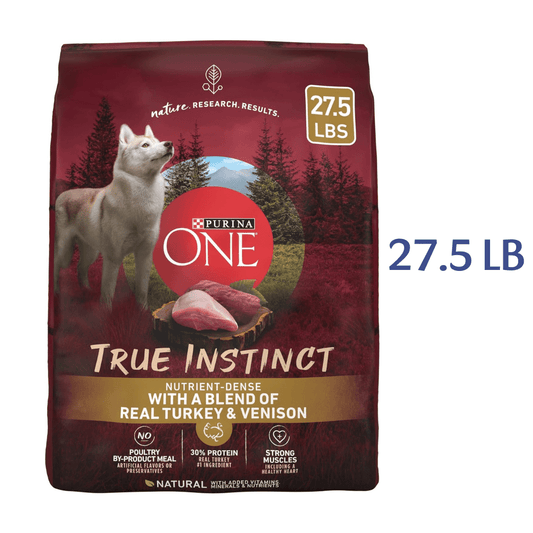 Purina ONE True Instinct Dry Dog Food with A Blend Of Real Turkey & Venison -  Dry Dog Food Purina ONE