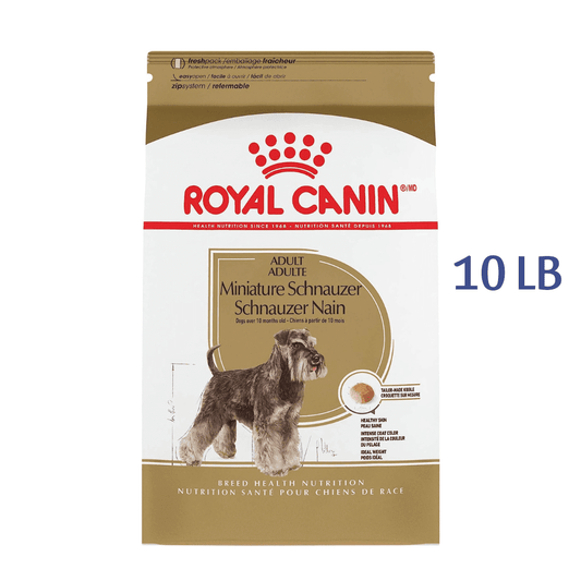 Royal Canin Miniature Schnauzer Adult Breed Specific Dry Dog Food, 10 LB -  Dry Dog Food Royal Canin