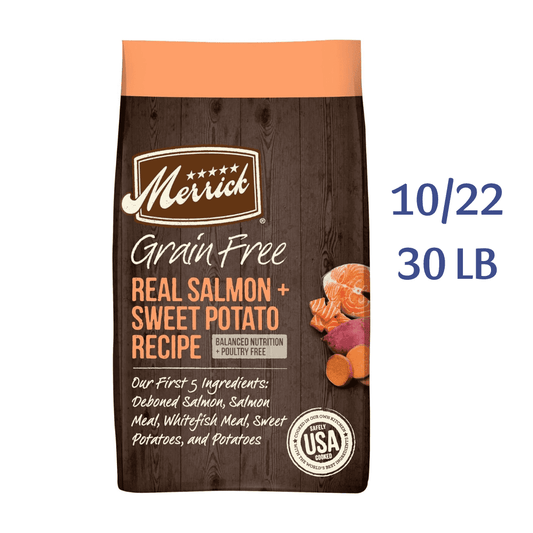 Merrick Grain Free Real Salmon & Sweet Potato Recipe Dry Dog Food -  Dry Dog Food Merrick