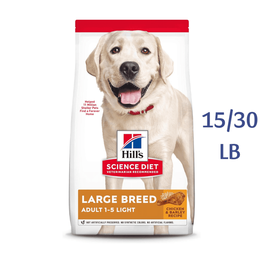 Hill's Science Diet Dry Dog Food, Adult, Large Breed, Light, Chicken Meal & Barley Recipe For Healthy Weight -  Dry Dog Food Hill's Science