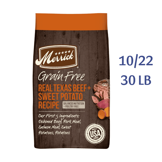 Merrick Grain Free Real Texas Beef & Sweet Potato Recipe Dry Dog Food -  Dry Dog Food Merrick