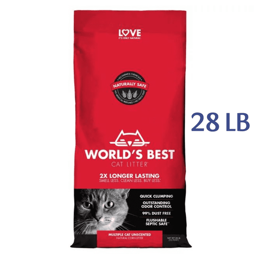 World's Best Cat Litter Multiple Cat Unscented Natural Cat Litter, 28 lbs -  Cat Litter World's Best Cat Litter
