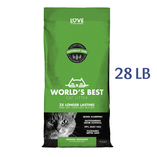 World's Best Cat Litter Original Unscented Natural Cat Litter, 28 LB -  Cat Litter World's Best Cat Litter