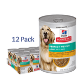 Hill's Science Diet Wet Dog Food, Adult, Perfect Weight Hearty Vegetable & Chicken Stew, 12.5 oz Cans, 12-Pack -  Wet Dog Food Hill's Science