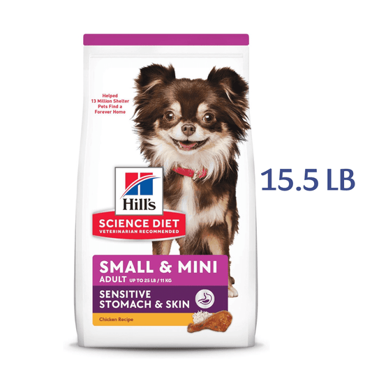 Hill's Science Diet Adult Sensitive Stomach & Skin Small & Mini Chicken Recipe Dry Dog Food -  Dry Dog Food Hill's Science