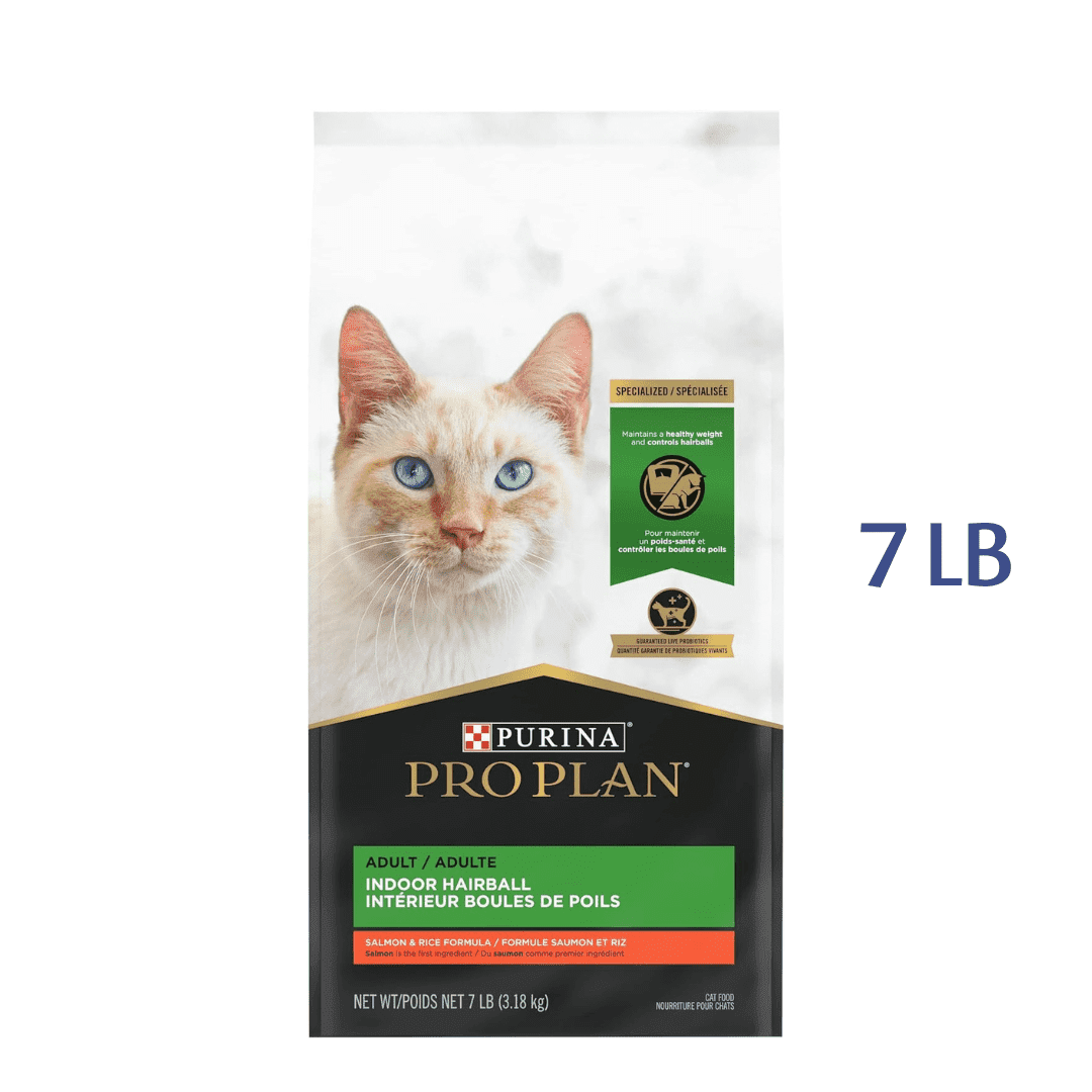Purina Pro Plan Hairball Management, Indoor Dry Cat Food, Salmon and Rice Formula -  Dry Cat Food Purina Pro Plan