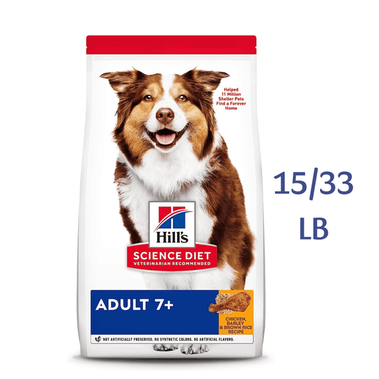 Hill's Science Diet Adult 7+ Chicken Meal, Barley & Brown Rice Recipe Dry Dog Food -  Dry Dog Food Hill's Science