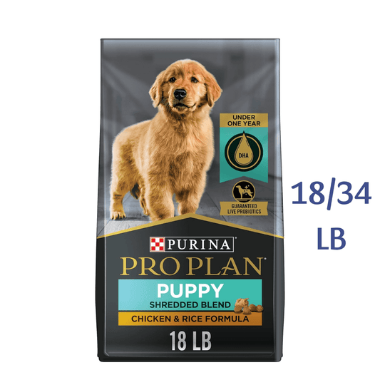 Purina Pro Plan High Protein Puppy Food Shredded Blend Chicken & Rice Formula -  Dry Dog Food Purina Pro Plan