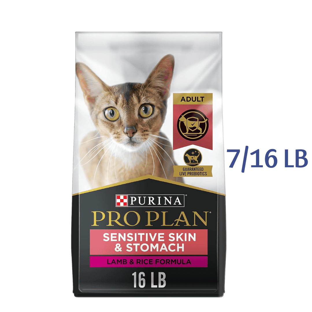 Purina Pro Plan Sensitive Skin & Stomach Dry Cat Food, Lamb & Rice Formula -  Dry Cat Food Purina Pro Plan