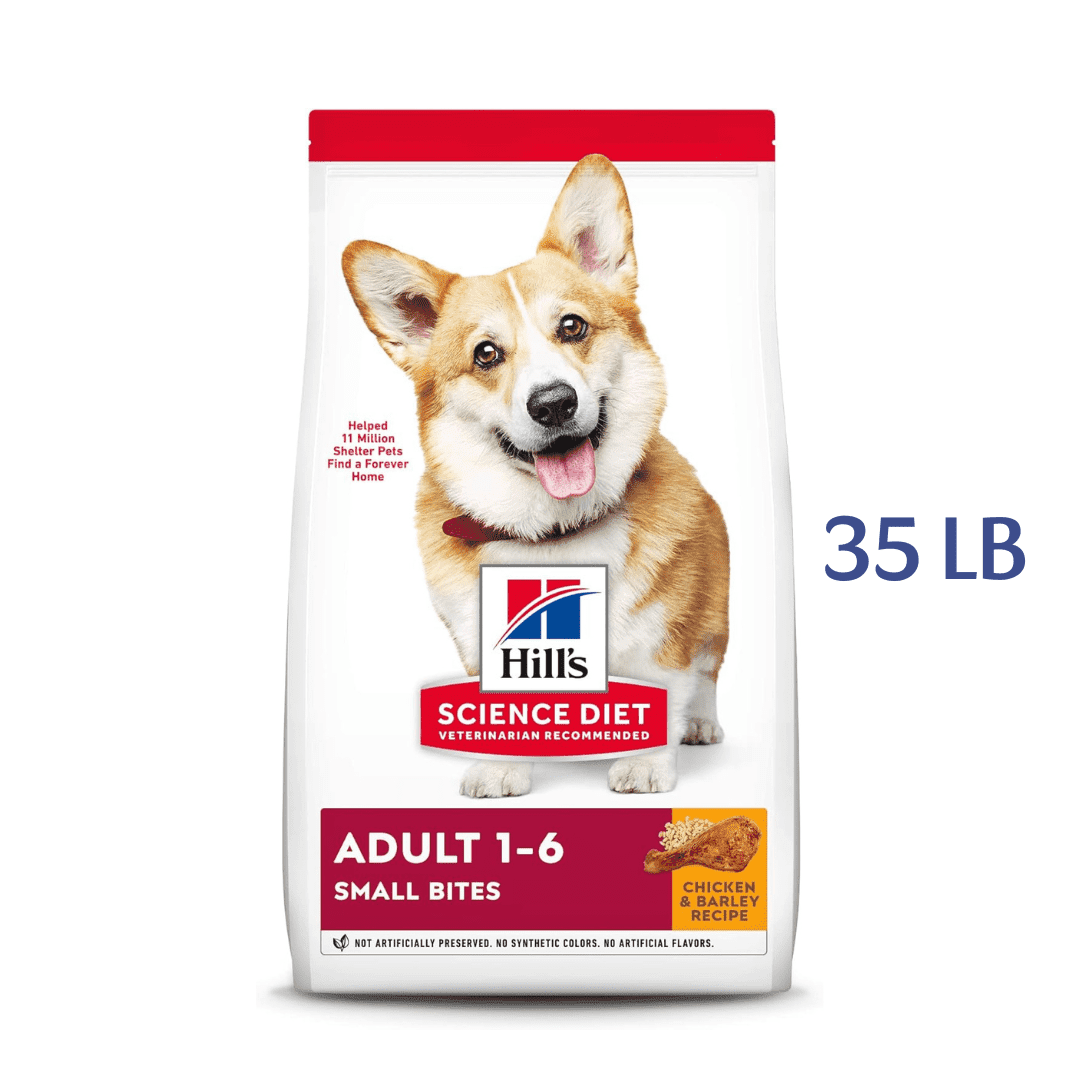 Hill's Science Diet Dry Dog Food, Adult 1-6, Small Bites, Chicken & Barley Recipe -  Dry Dog Food Hill's Science