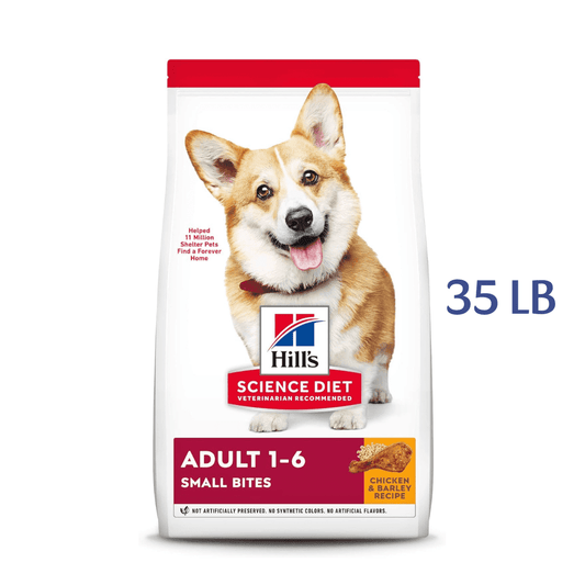 Hill's Science Diet Dry Dog Food, Adult 1-6, Small Bites, Chicken & Barley Recipe -  Dry Dog Food Hill's Science