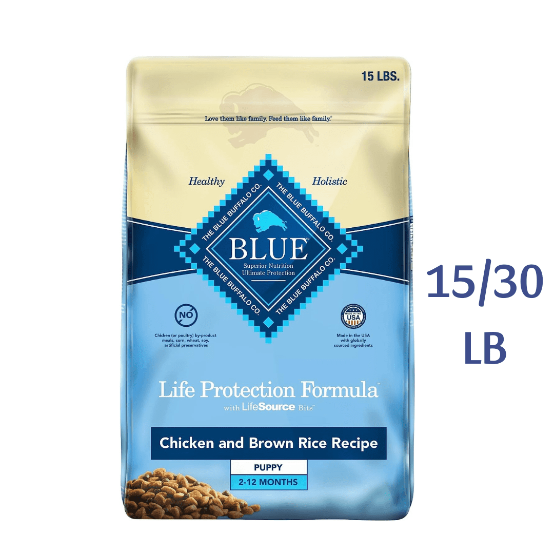 Blue Buffalo Puppy Dry Dog Food Life Protection Formula Natural Chicken & Brown Rice -  Dry Dog Food Blue Buffalo