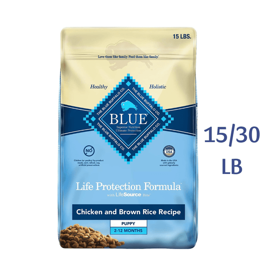 Blue Buffalo Puppy Dry Dog Food Life Protection Formula Natural Chicken & Brown Rice -  Dry Dog Food Blue Buffalo