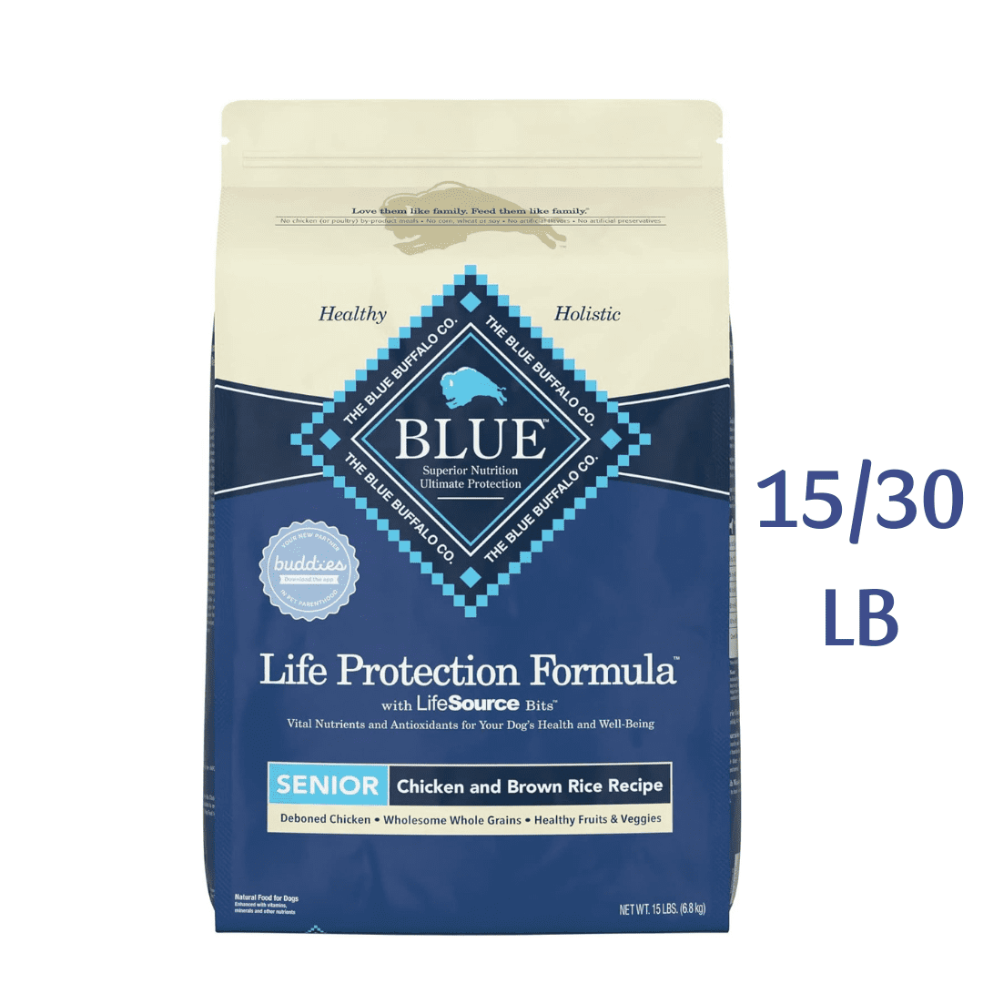 Blue Buffalo Life Protection Formula Natural Senior Dry Dog Food, Chicken & Brown Rice -  Dry Dog Food Blue Buffalo
