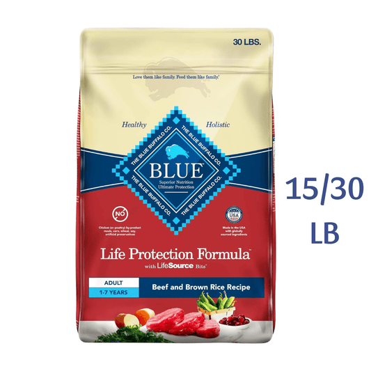 Blue Buffalo Blue Life Protection Formula Natural Adult Beef and Brown Rice Dry Dog Food -  Dry Dog Food Blue Buffalo