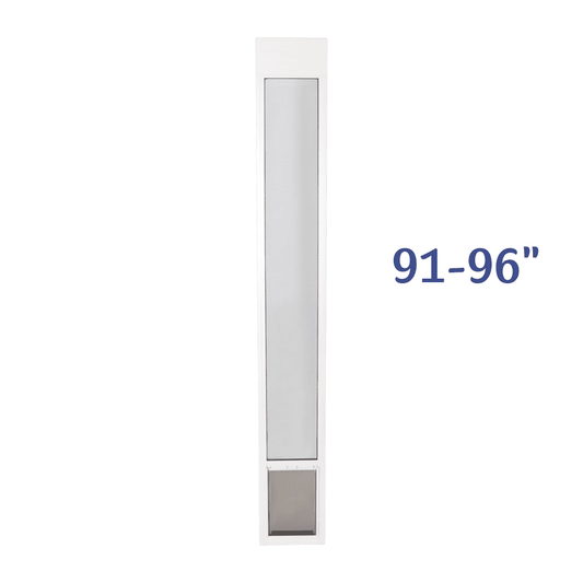 PetSafe 1-Piece Sliding White Glass Pet Door for Dogs & Cats, 96" Adjustable Height